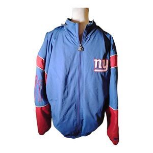 Vintage Starter NY Giants Zip In Hood Pullover Size XL